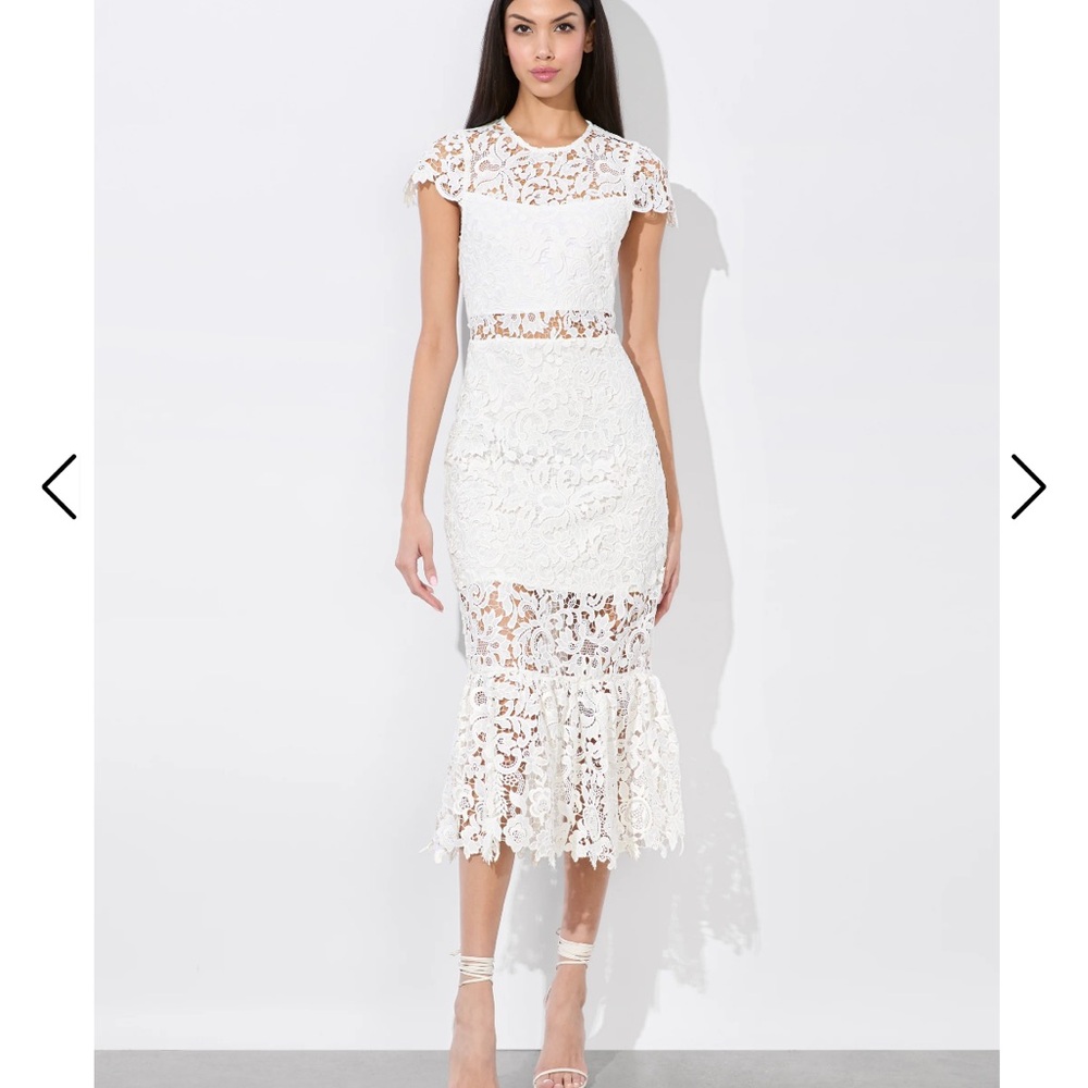 Alice and Olivia Lace open back midi dress - Picture 5 of 7